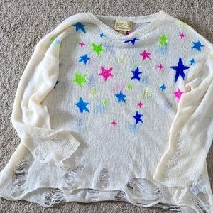 Wildfox White Label Star sequined sweater